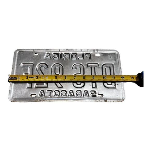 Vintage 1990 Florida Sarasota County License Plate Original Tag DTS 92F Man Cave - Picture 3 of 3